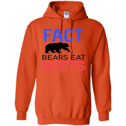 FACT Bears Eat Beets T-shirt Funny Men Women Novelty Gift Orange