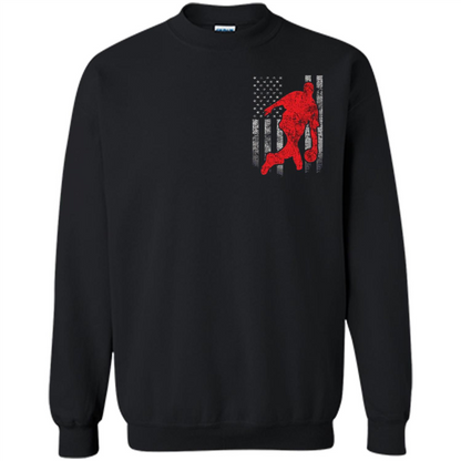 Bowling Man T-shirt - American Flag Bowling T-shirt Black