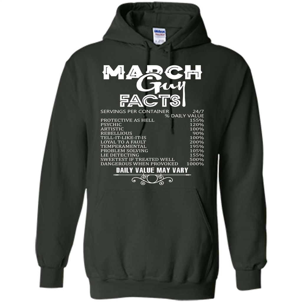 March Guy Facts T-shirt Forest Green
