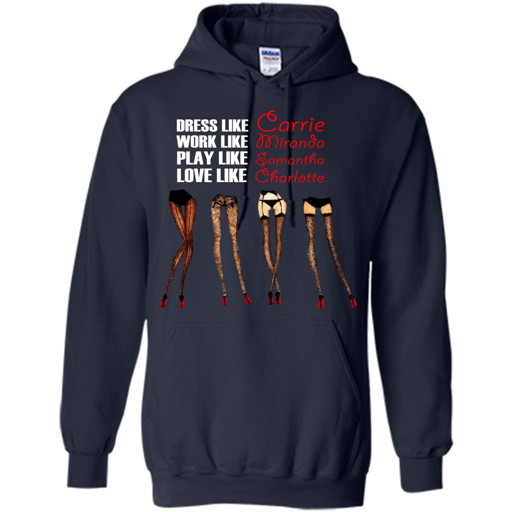 Lifestyle T-shirt Dress Like Carrie Work Like Miranda Play Like Samantha Love Like Charlott Navy