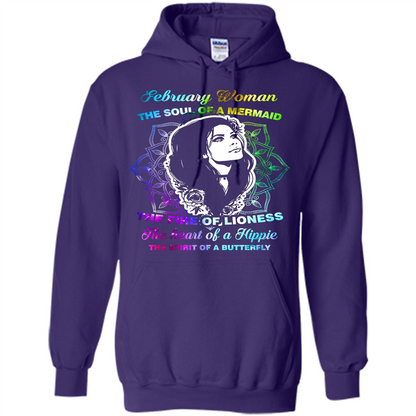 February Woman T-shirt The Heart Of A Hippie Purple