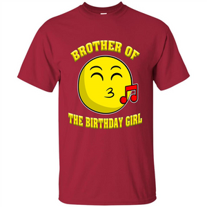 Brother Of The Birthday Girl Emoji T-shirt