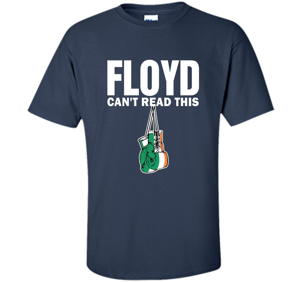 Boxing T-shirt Floyd Can't Read This T-shirt Navy