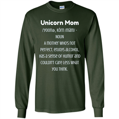 Fun Mom T-shirt - Unicorn Mom Definition Forest Green