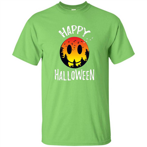 Cute Halloween T-shirt Spooky Camp Happy Face Emoji T-shirt