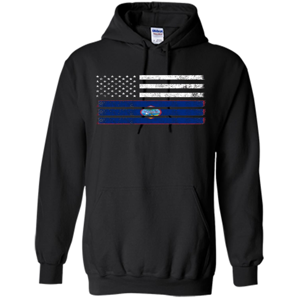 Guamanian American Flag - USA Guam T-shirt Black