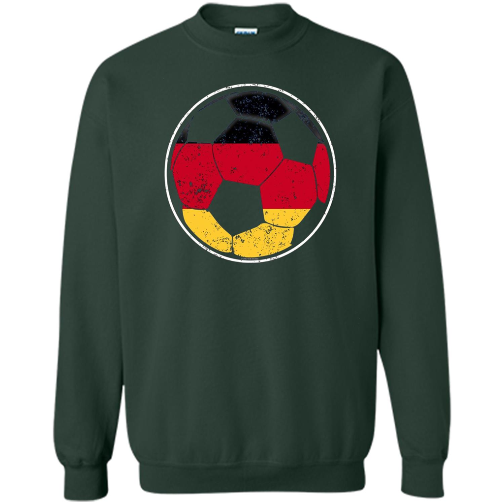 Germany Flag Soccer Ball Flag Soccer T-shirt Forest Green