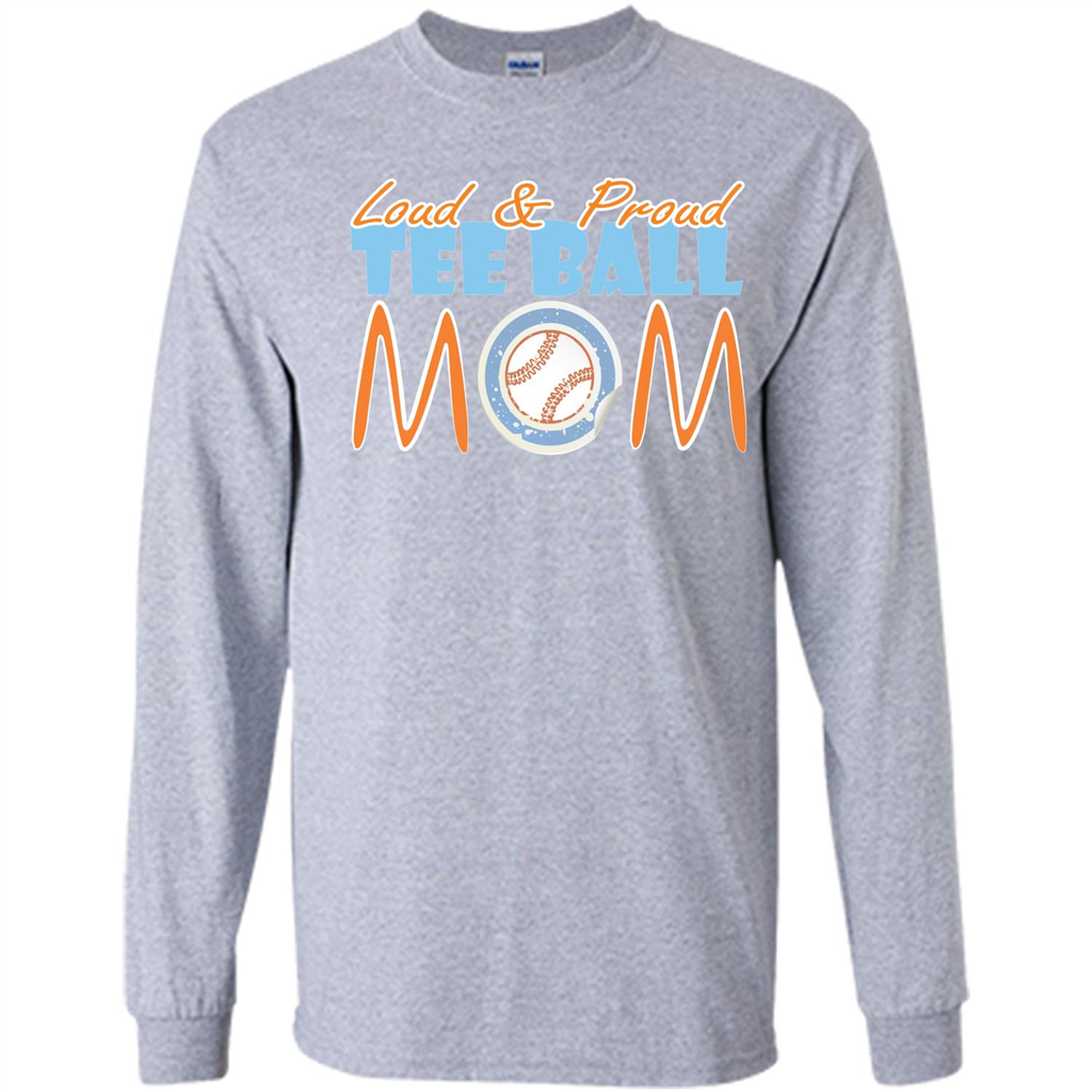 Softball Mommy T-shirt Loud And Proud Sport Grey