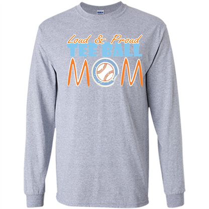 Softball Mommy T-shirt Loud And Proud Sport Grey