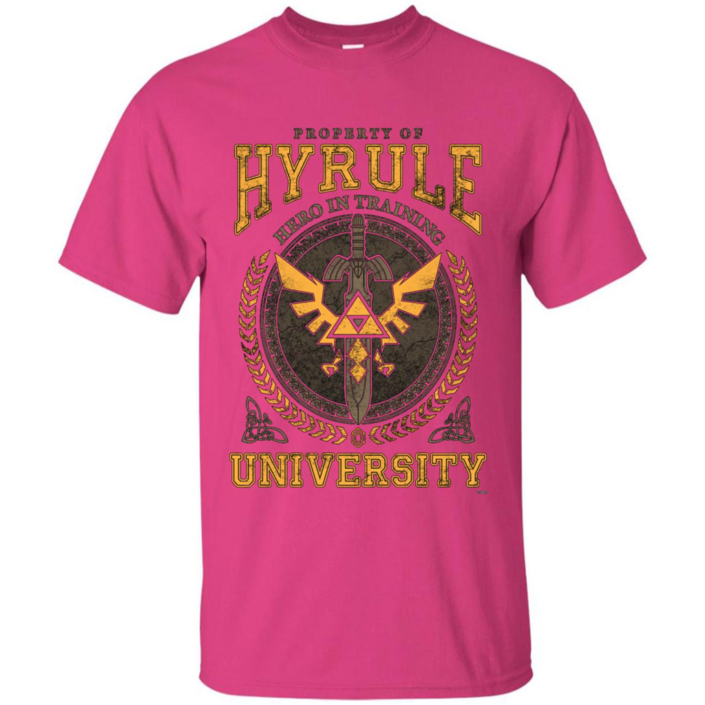 Property Of Hyrule Hero In Training Unicersity T-shirt Heliconia