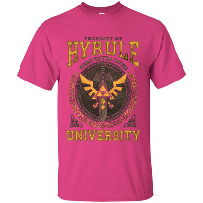 Property Of Hyrule Hero In Training Unicersity T-shirt Heliconia