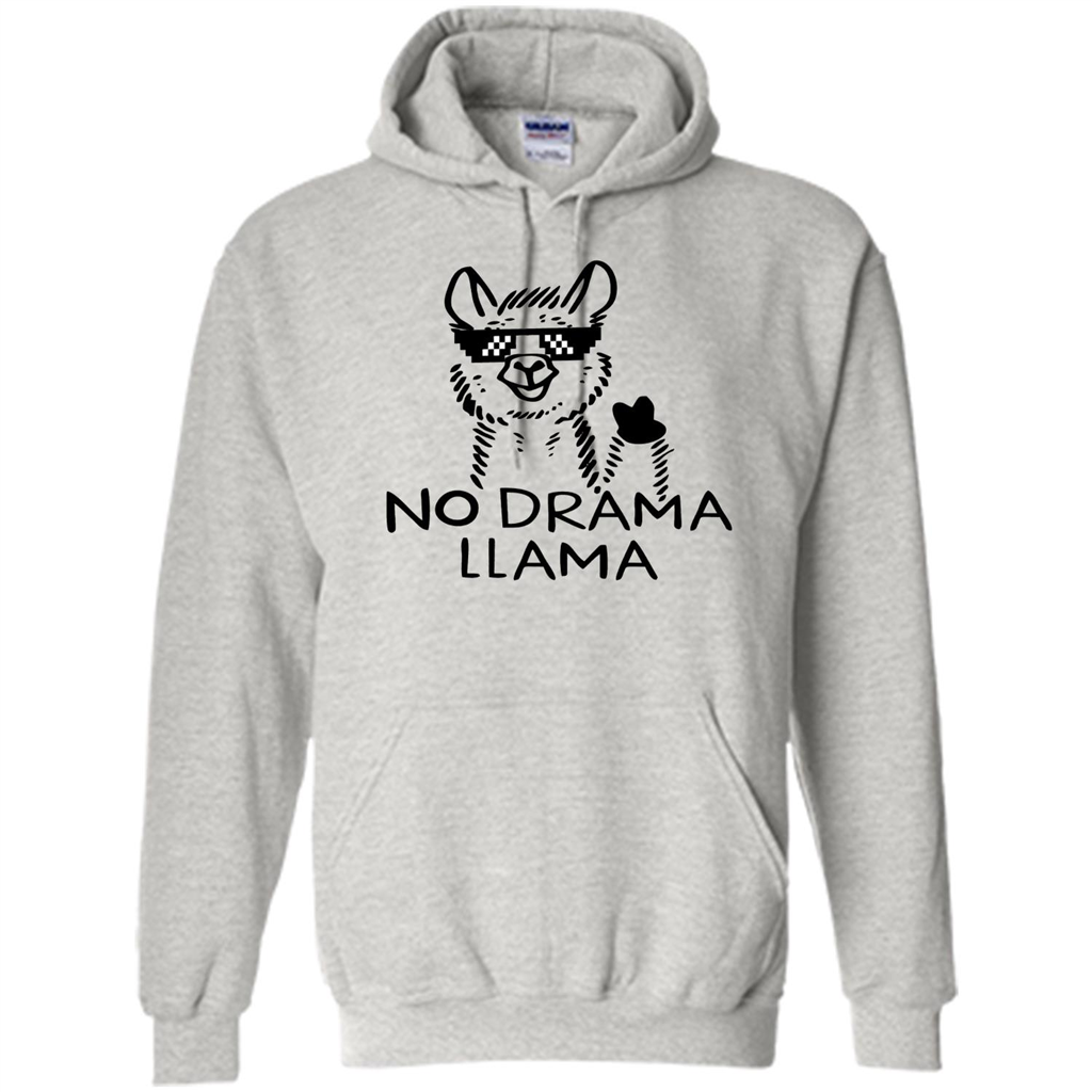 Funny No Drama Llama T-shirt Ash