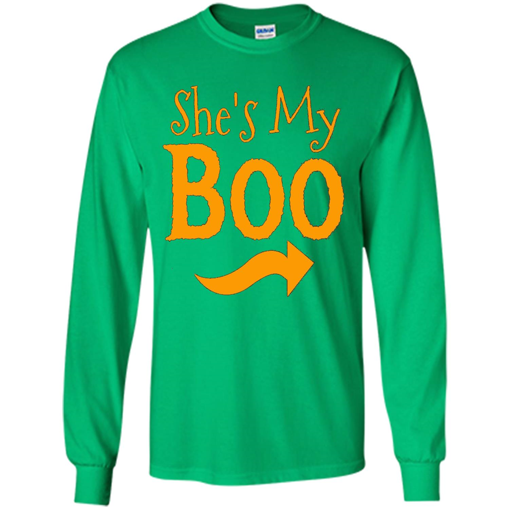 She's My Boo - Halloween Couples T-shirts For Him and Her Irish Green