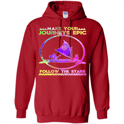 Movie T-shirt Make Your Journeys Epic Follow The Stars Red