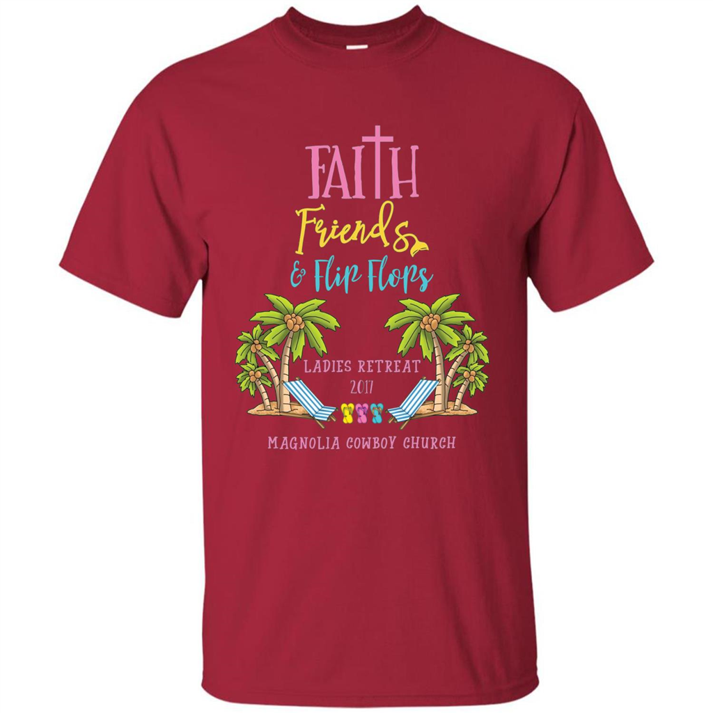 Ladies Beach Retreat 2017 T-shirt Faith Friends And Flip Flops Cardinal