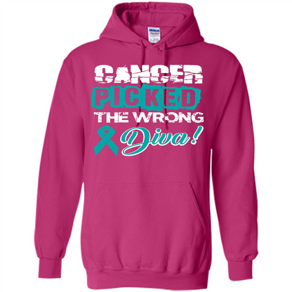 Cancer Awareness T-shirt Cancer Picked The Wrong Diva T-shirt Heliconia