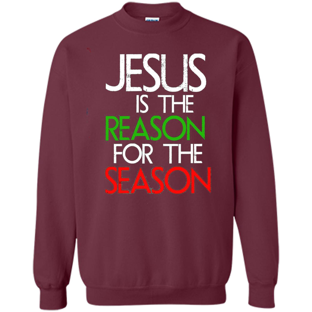 Jesus Is The Reason For The Season Christmas Christian T-Shirt Maroon