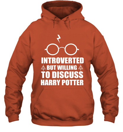Introverted But Willing To Discuss Harry Potter Hoodie Hoodie Orange