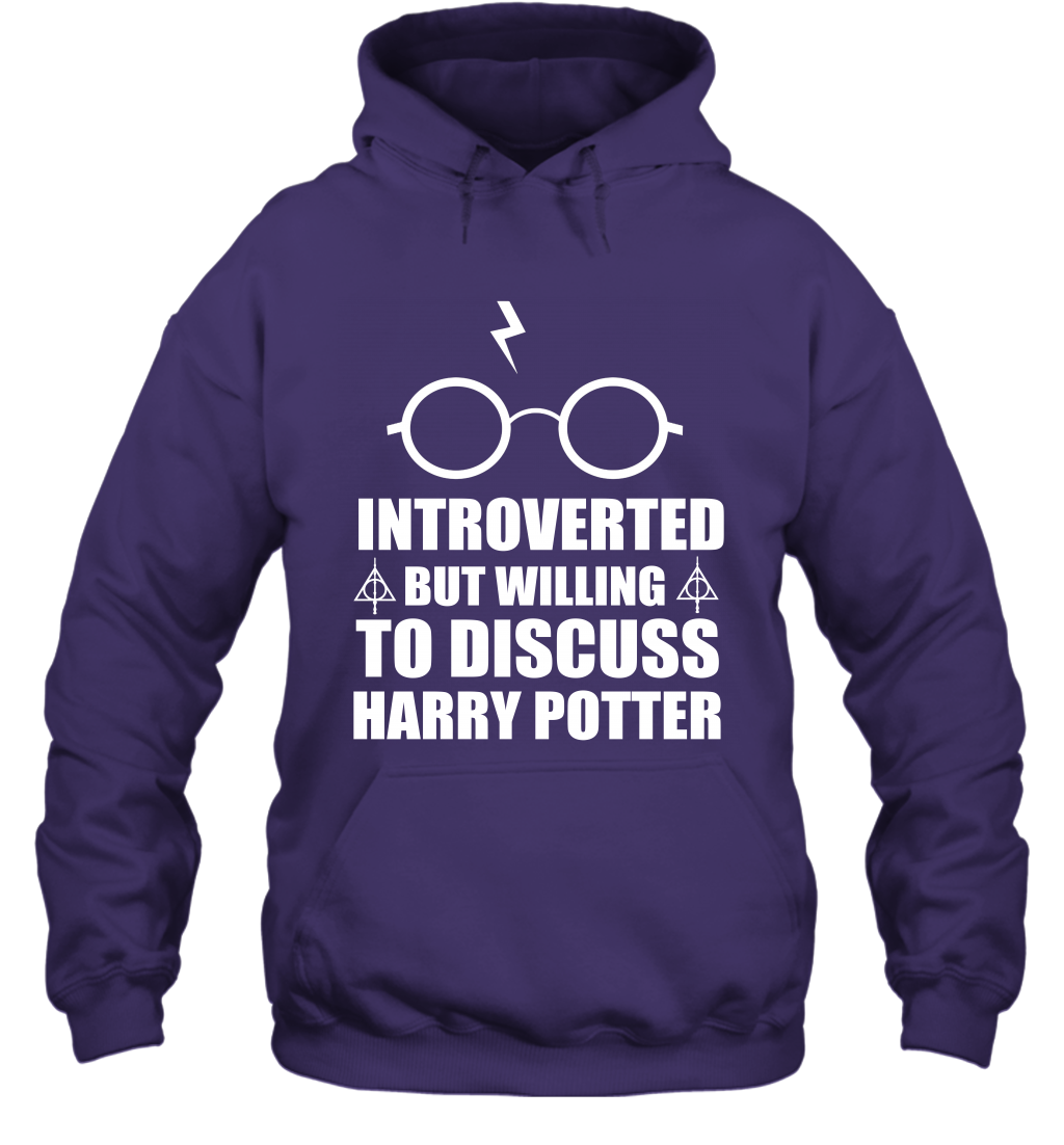 Introverted But Willing To Discuss Harry Potter Hoodie Hoodie Purple