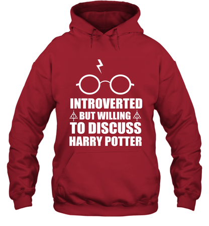 Introverted But Willing To Discuss Harry Potter Hoodie Hoodie Red