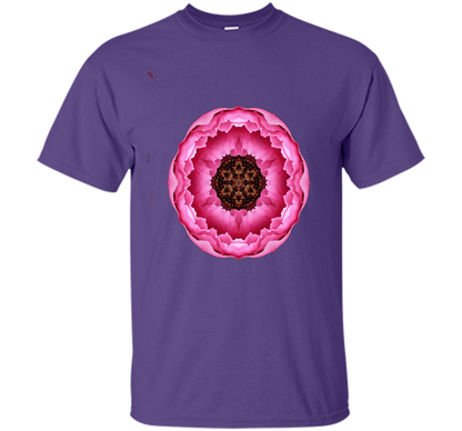 Joy Flower Mandala T-shirt With Inspirational Quotation Purple