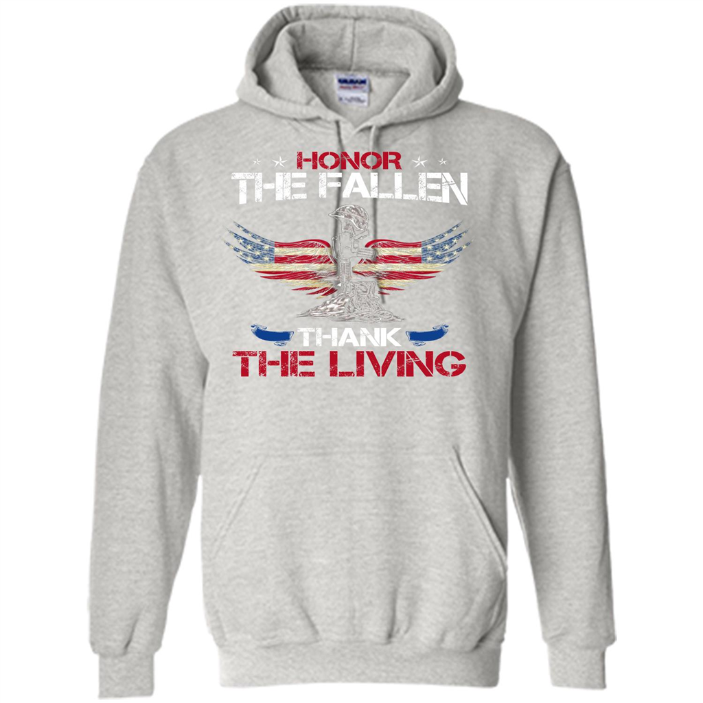 Military T-shirt Honor The Fallen Thank The Living Ash
