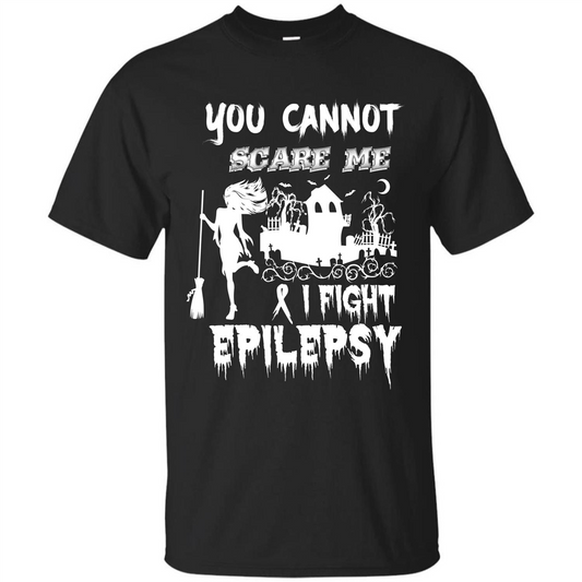 Epilepsy Awareness T-shirt You Cannot Scare Me I Fight Epilepsy T-shirt Black