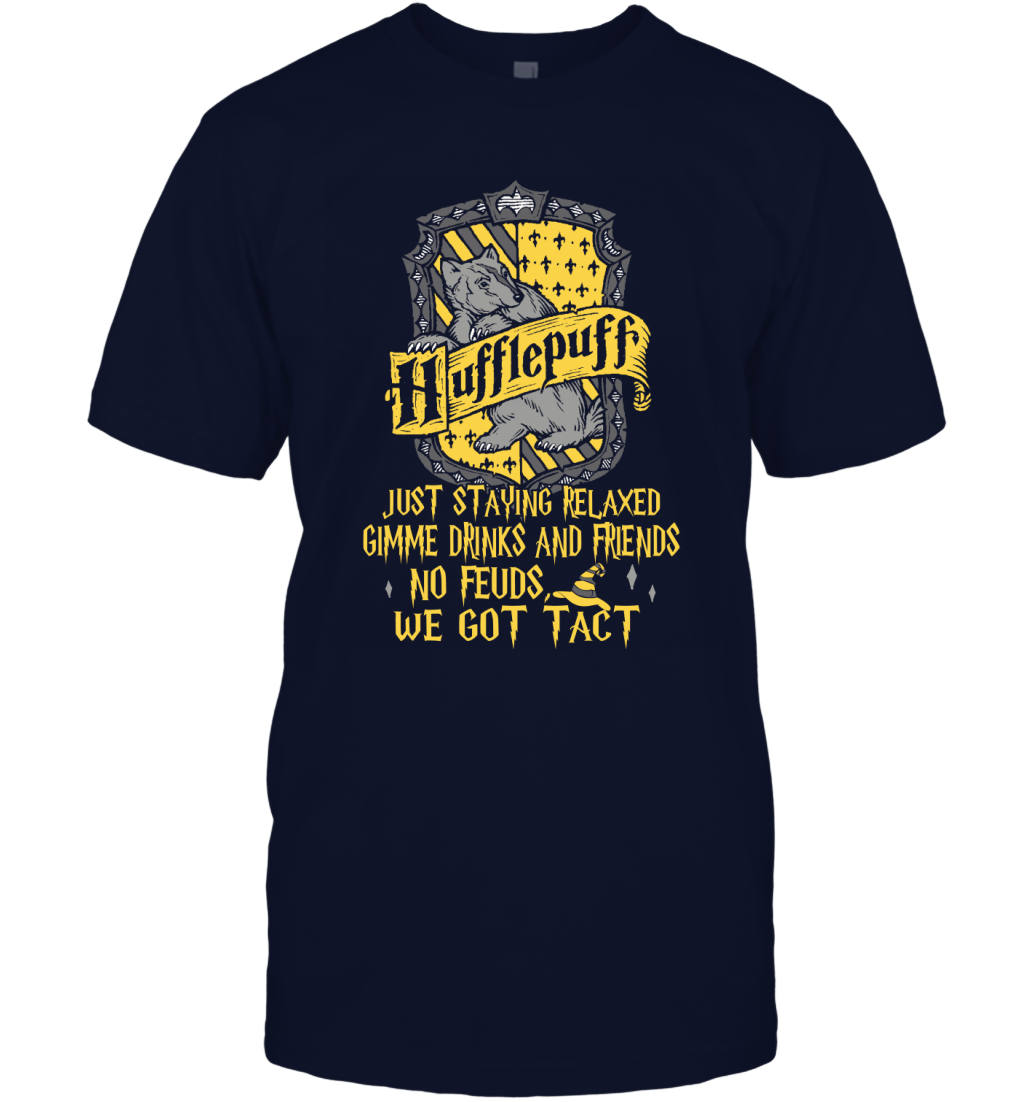 Harry Potter Quotes Hufflepuff T-Shirt T-Shirt Navy