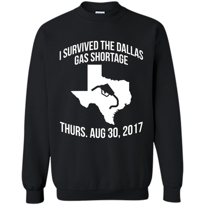 I Survived The Dallas Gas Shortage Thurs. Aug 30, 2017 T-shirt Black