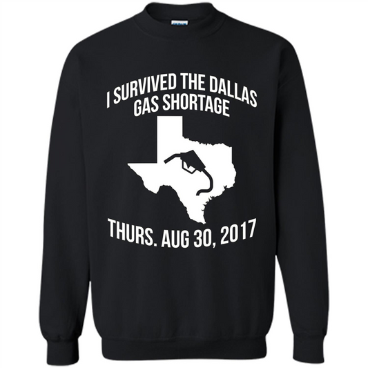 I Survived The Dallas Gas Shortage Thurs. Aug 30, 2017 T-shirt Black