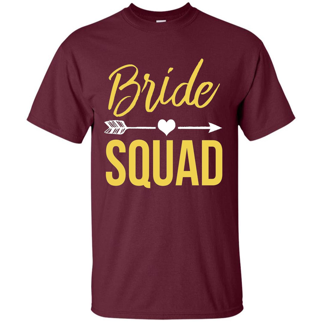 Bachelorette Party T-Shirts Bridesmaids Bride Squad T-Shirt Maroon