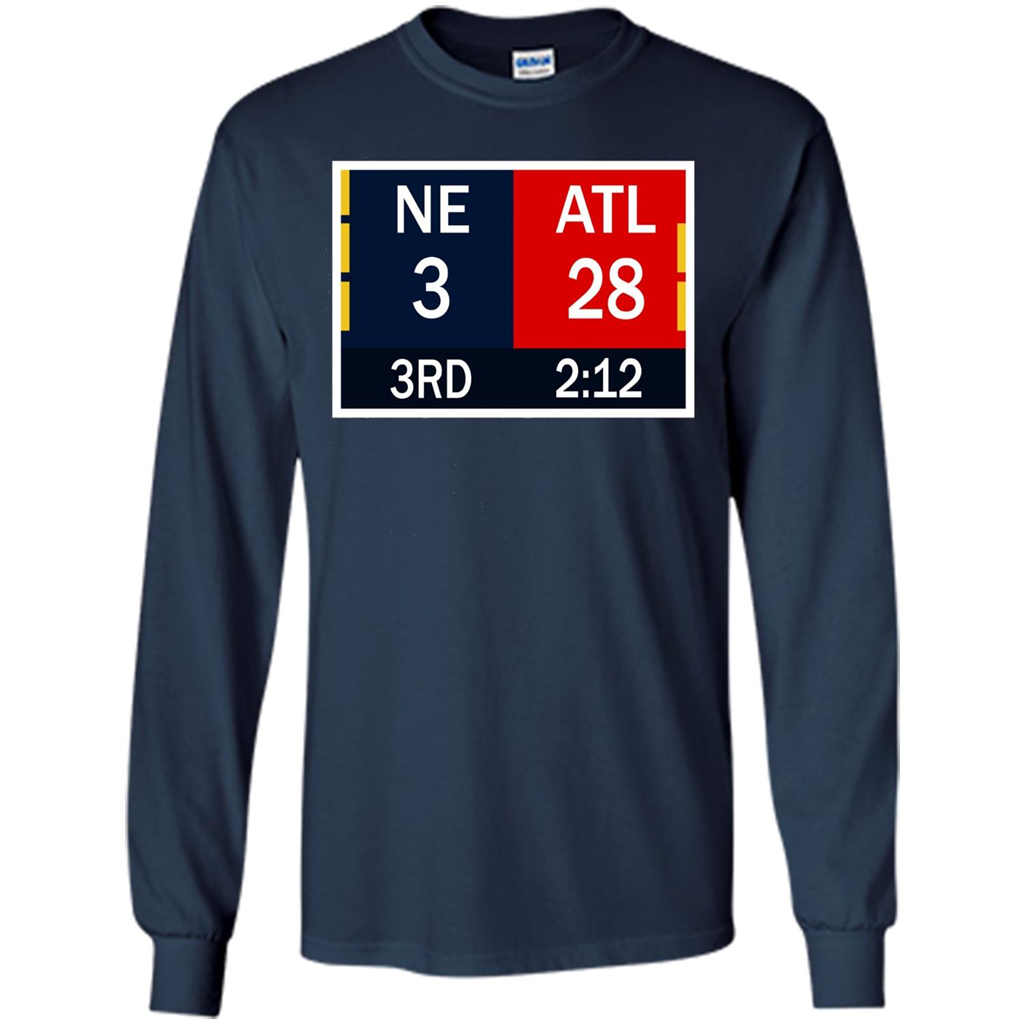 NE 3 ATL 28 Final T-shirt 2 Sides 1 Game Navy