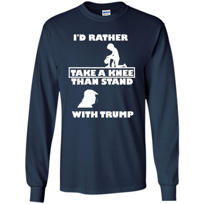 American T-shirt I'd Rather Take A Knee T-shirt Navy