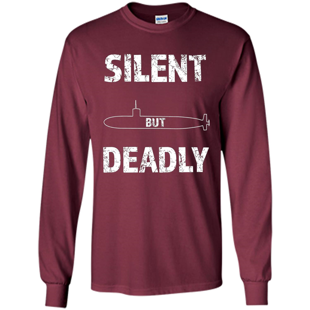 Submariners T-shirt Silent But Deadly T-shirt Maroon