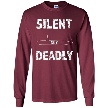 Submariners T-shirt Silent But Deadly T-shirt Maroon
