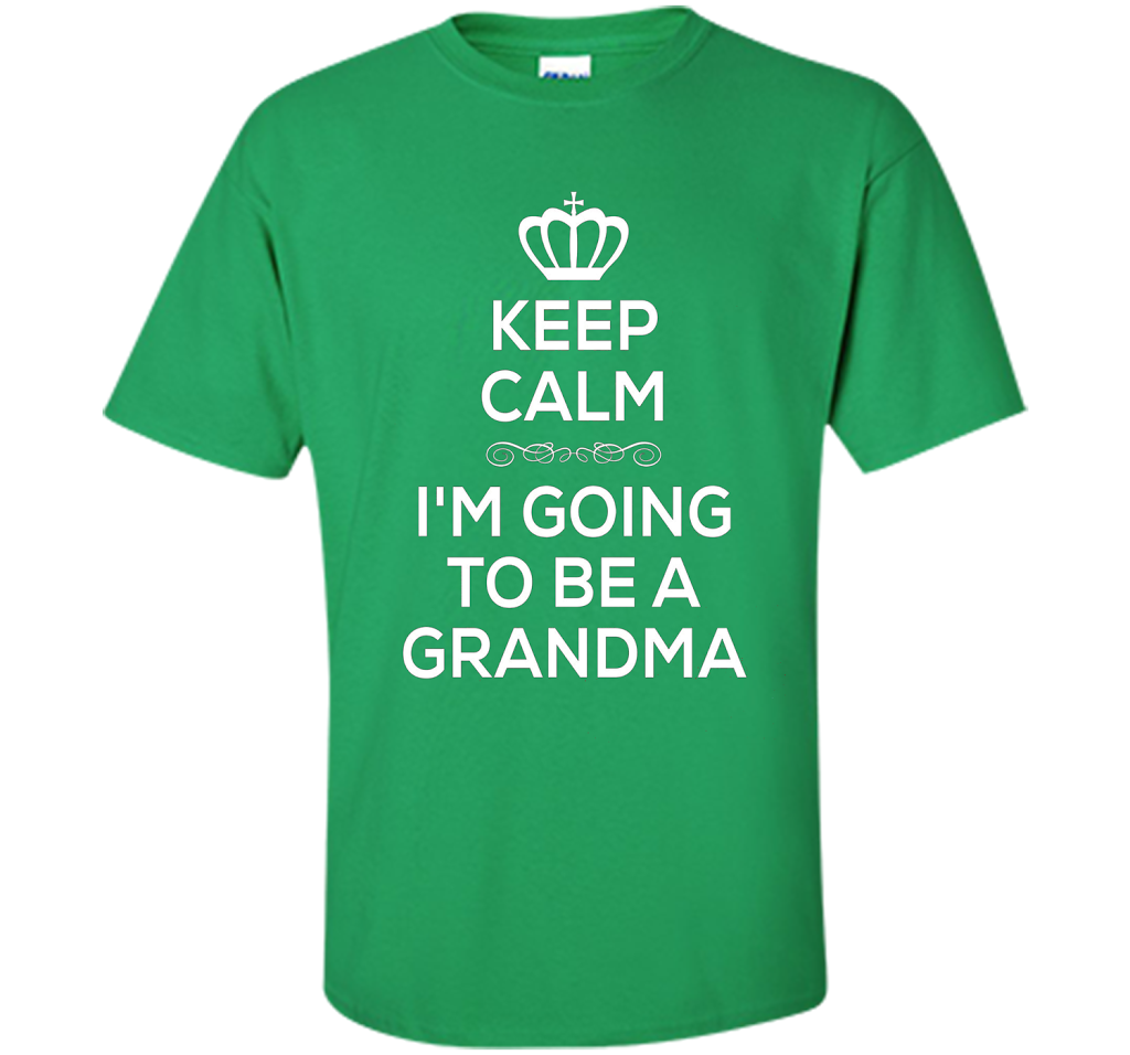 Keep Calm I'm Going To Be A Grandma T Shirt Pregnancy . t-shirt Irish Green