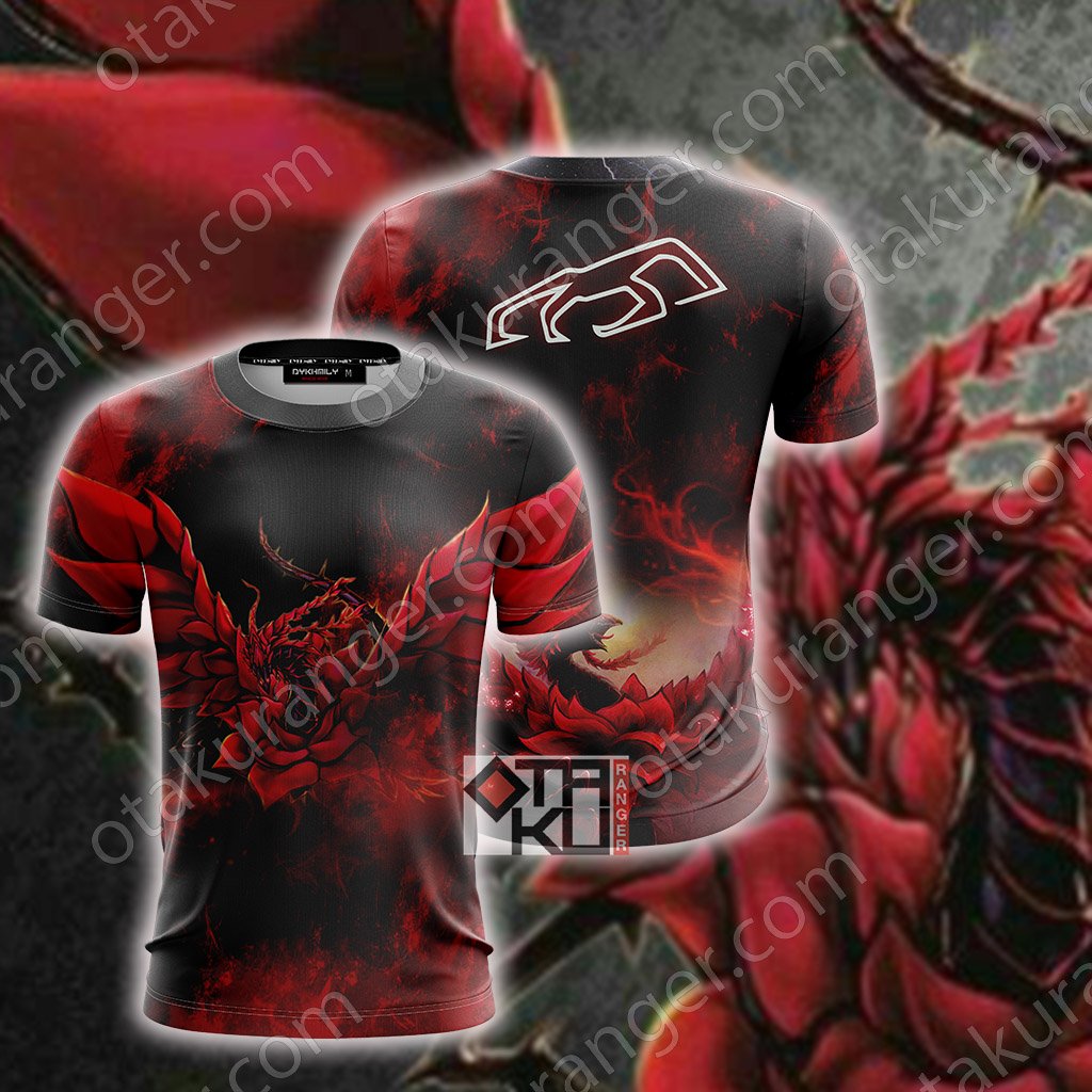 Yu-Gi-Oh! Black Rose Dragon Cosplay Unisex 3D T-shirt