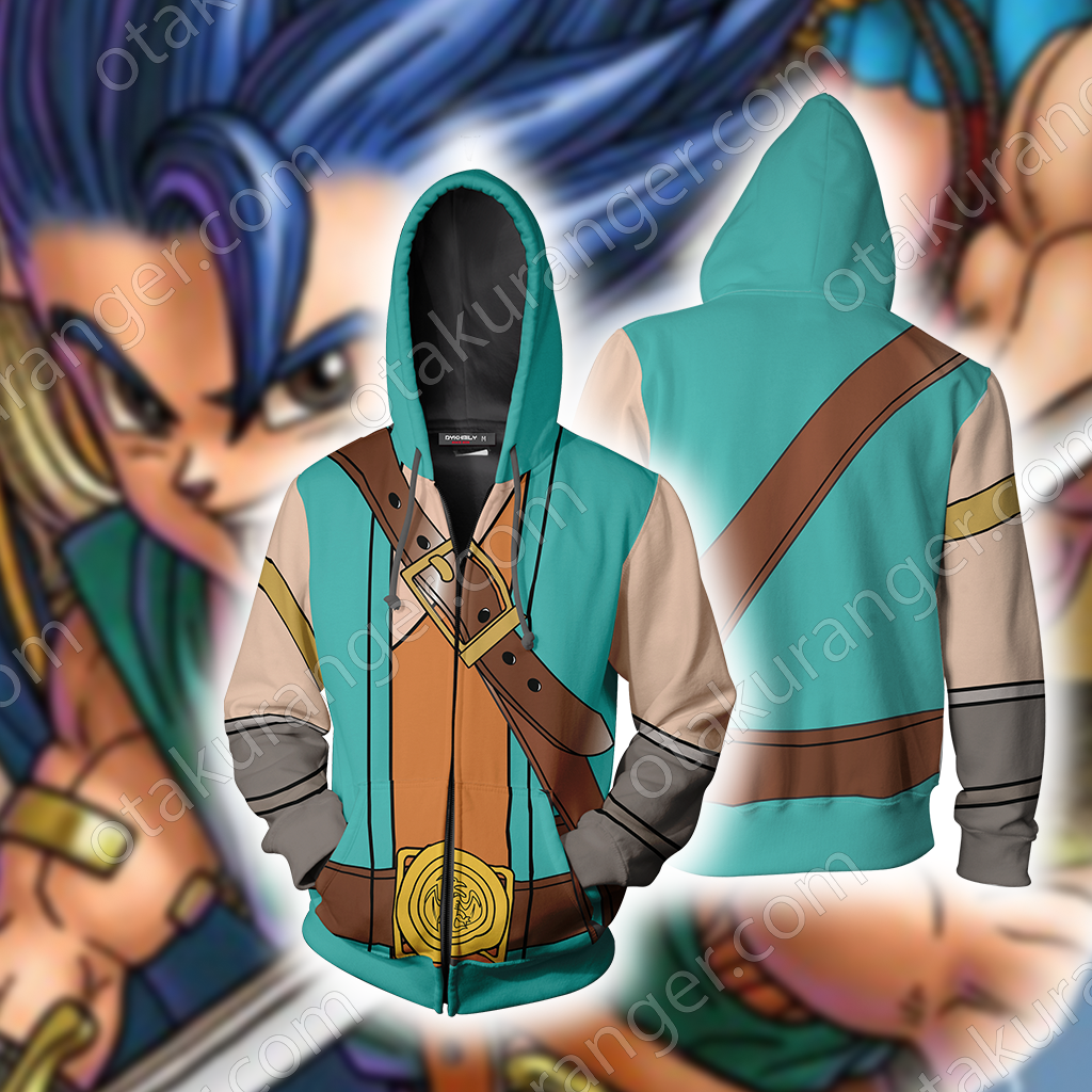 Hero (Dragon Quest VI) Cosplay Zip Up Hoodie Jacket 4XL