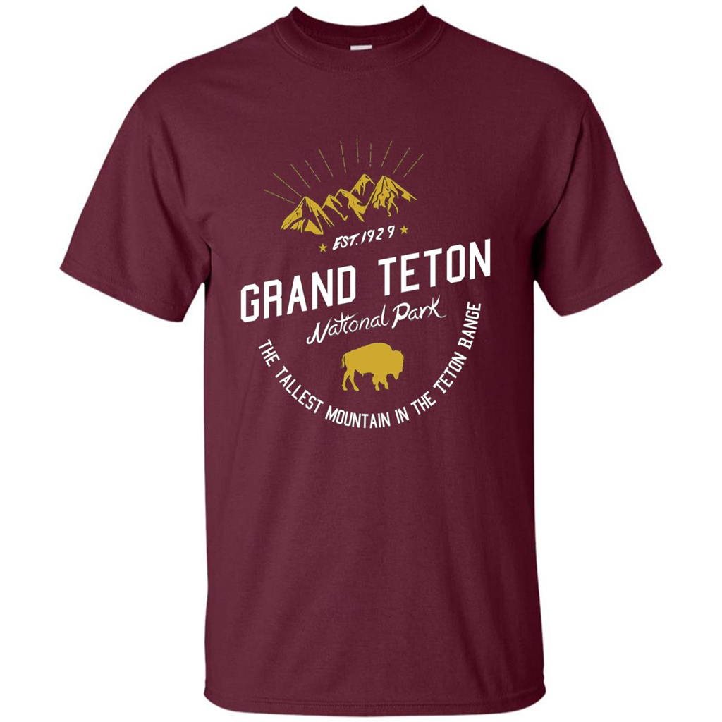 Grand Teton National Park T-shirt Maroon