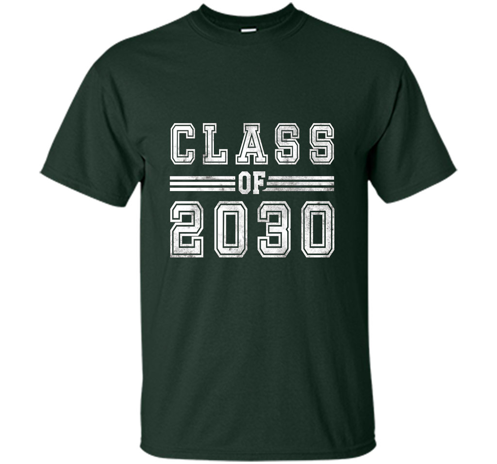 Kindergarten T-shirt Class Of 2030 Kindergarten Style T-shirt Forest Green