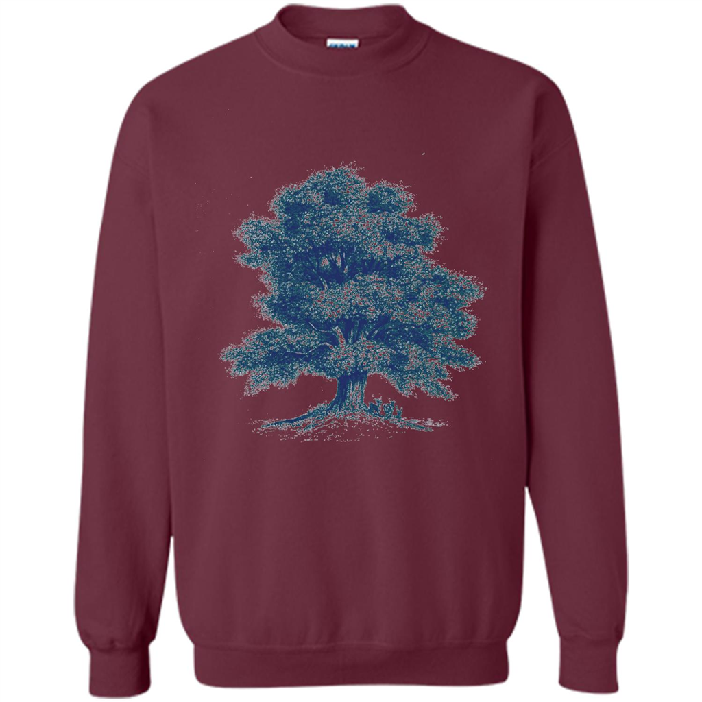 Maple Tree T-Shirt. Tree Natural Maple Tree T-shirt Maroon