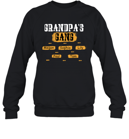 Grandpa's Gangs (Customized Name) Sweatshirt Sweatshirt Black