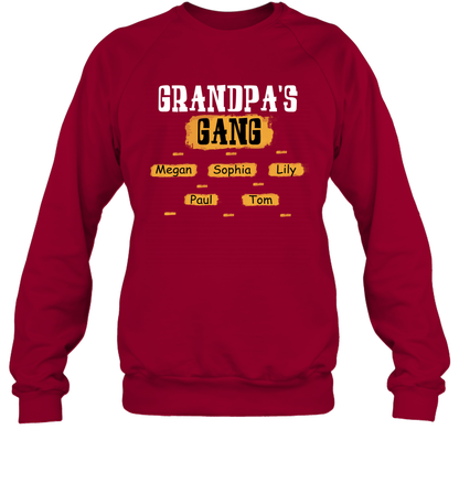 Grandpa's Gangs (Customized Name) Sweatshirt Sweatshirt Cardinal Red