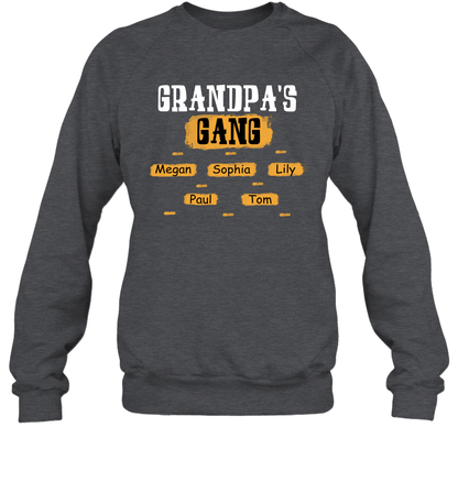 Grandpa's Gangs (Customized Name) Sweatshirt Sweatshirt Dark Heather