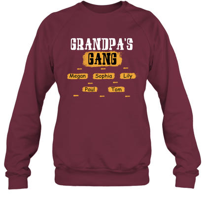 Grandpa's Gangs (Customized Name) Sweatshirt Sweatshirt Maroon