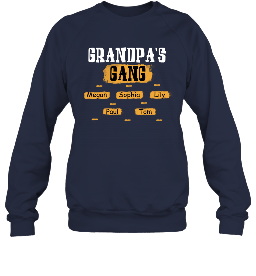 Grandpa's Gangs (Customized Name) Sweatshirt Sweatshirt Navy