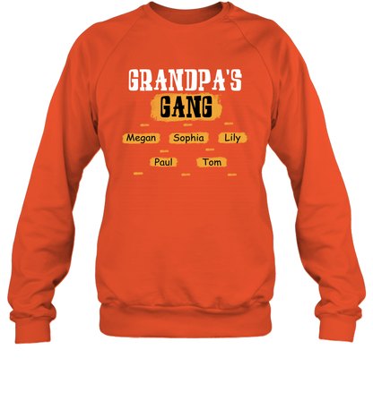 Grandpa's Gangs (Customized Name) Sweatshirt Sweatshirt Orange