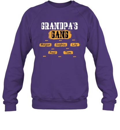 Grandpa's Gangs (Customized Name) Sweatshirt Sweatshirt Purple