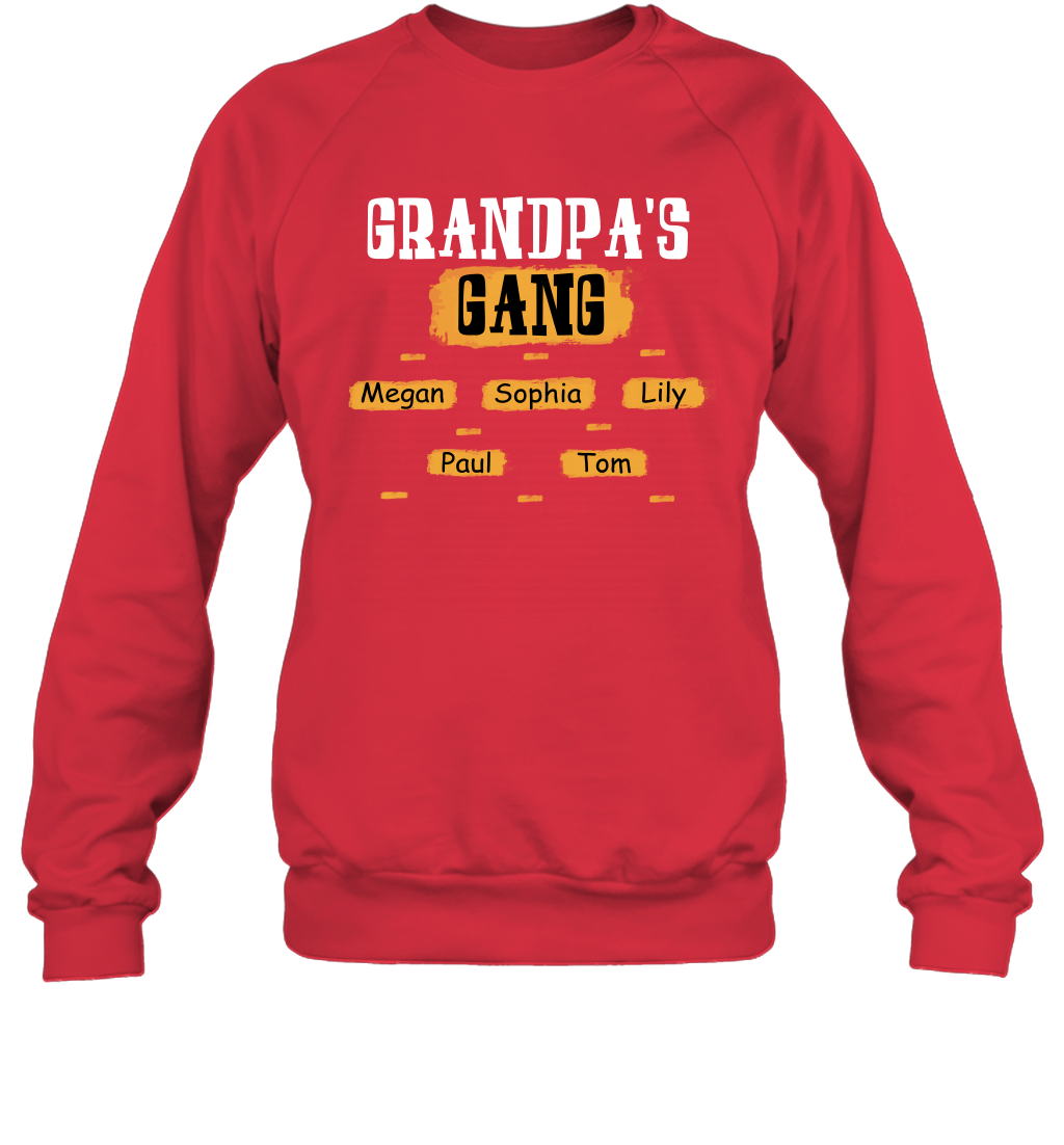 Grandpa's Gangs (Customized Name) Sweatshirt Sweatshirt Red