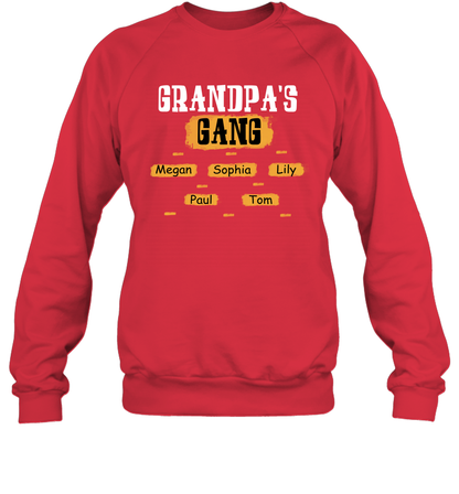 Grandpa's Gangs (Customized Name) Sweatshirt Sweatshirt Red